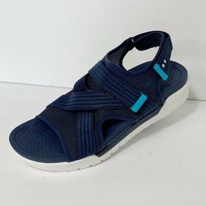 Ryka Womens Navy River Stretch Sandals Sz 10W NIB